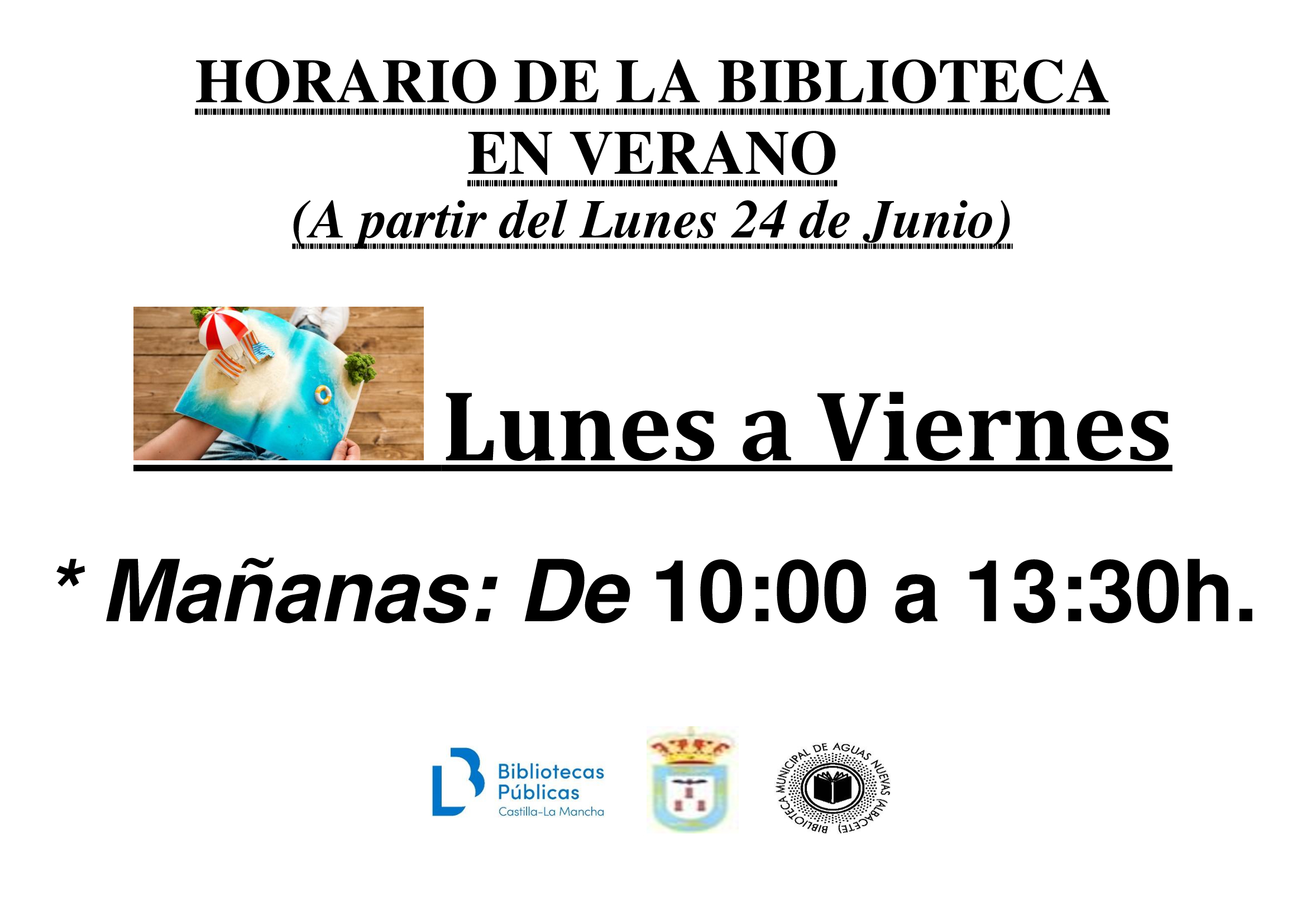 HORARIO VERANO BIBLIOTECA